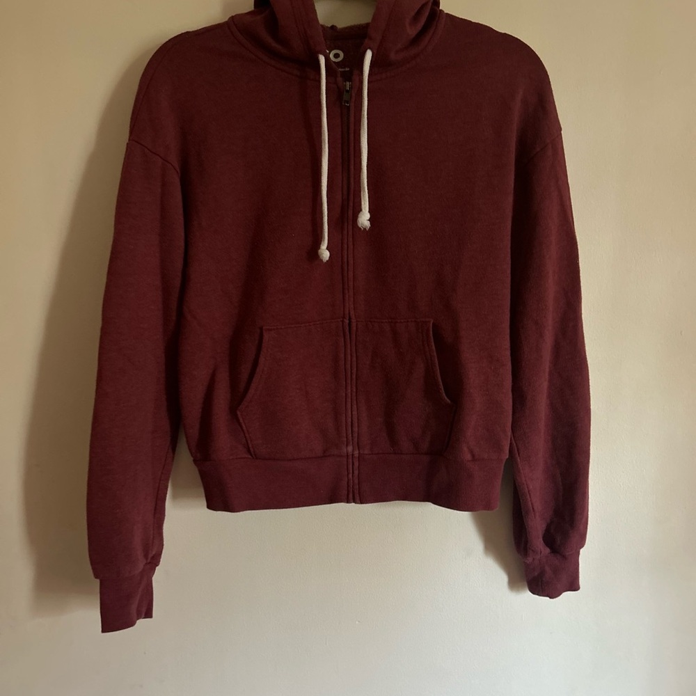 SO Burgundy Full-Zip Hoodie